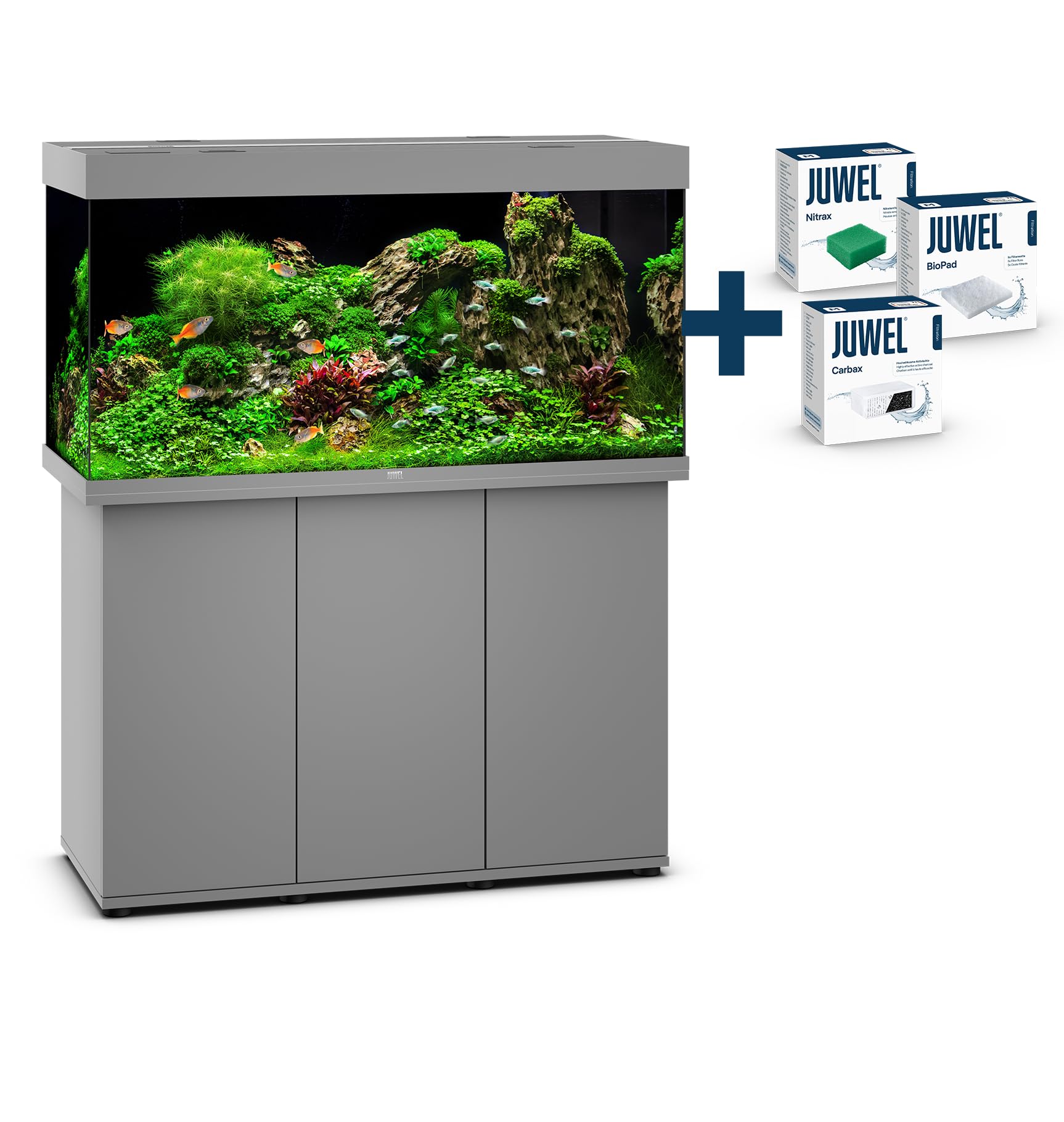juwel-aquarium-rio-350-led-komplettaquarium-mit-sbx-unterschrank-350-liter-grau image 2