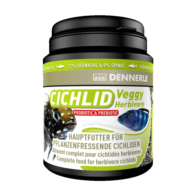 dennerle-cichlid-veggy-cichliden-granulat-futter-f-r-pflanzenfressende-buntbarsc image 1