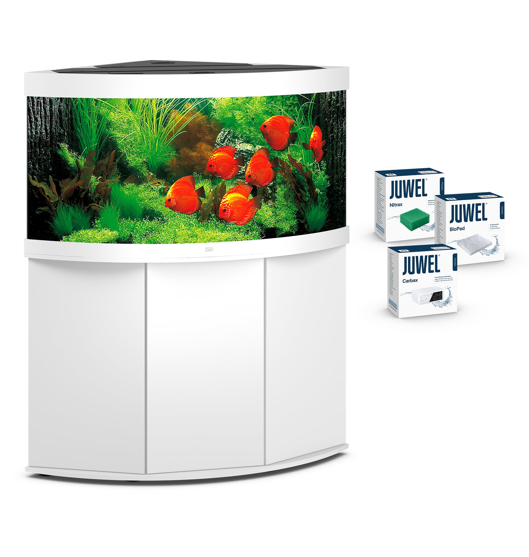 juwel-aquarium-trigon-350-led-komplettaquarium-mit-sbx-unterschrank-wei-premium- image 1