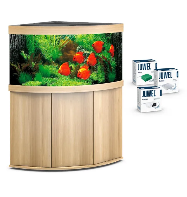 juwel-aquarium-trigon-350-led-komplettaquarium-mit-sbx-unterschrank-helles-holz- image 1