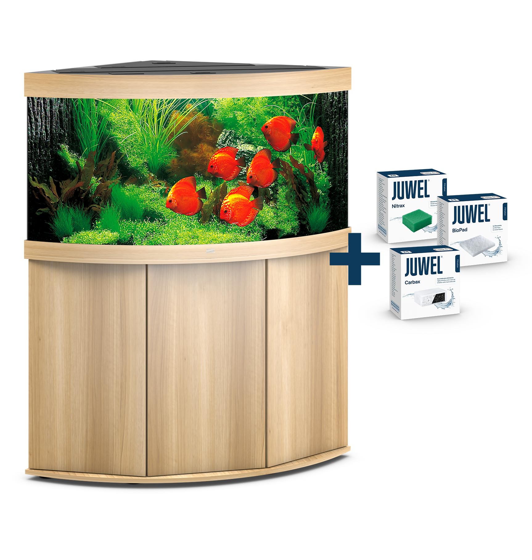 juwel-aquarium-trigon-350-led-komplettaquarium-mit-sbx-unterschrank-helles-holz- image 2