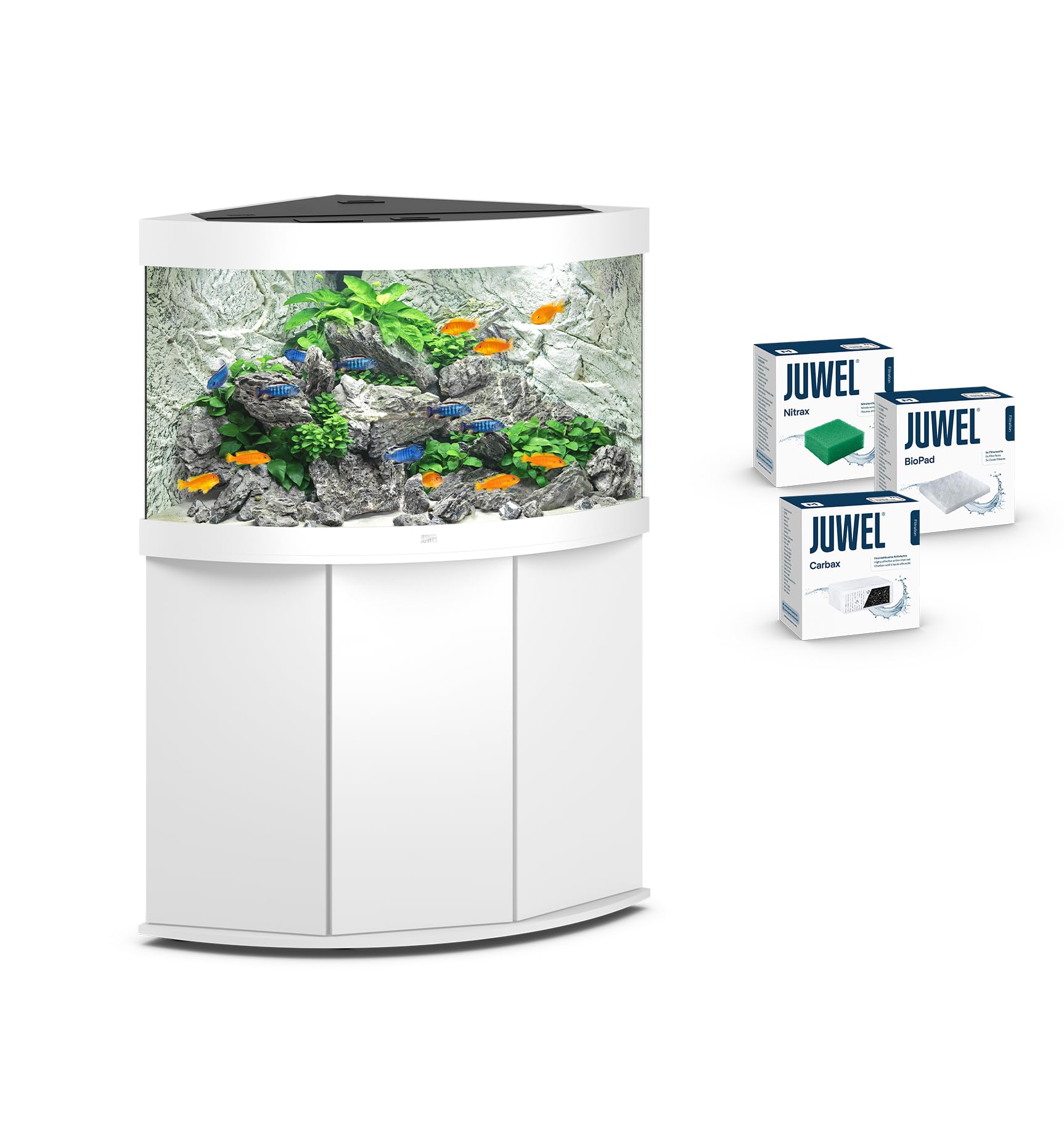 juwel-aquarium-trigon-190-led-komplettaquarium-mit-sbx-unterschrank-wei-premium- image 1