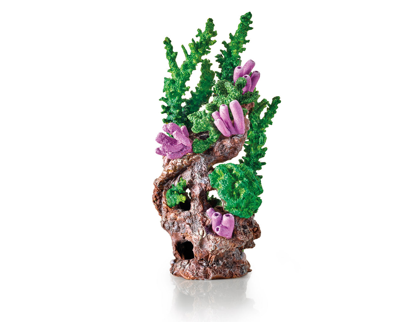biorb-korallenriff-ornament-gr-n-aquarium-deko-mit-lufts-ulen-ffnung image 1