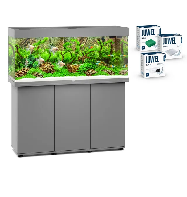 juwel-aquarium-rio-240-led-kombination-grau-premium-bundle-mit-sbx-schrank image 1
