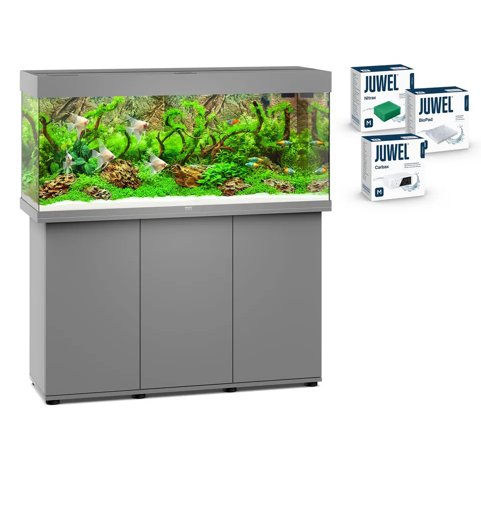 juwel-aquarium-rio-240-led-kombination-grau-premium-bundle-mit-sbx-schrank image 1
