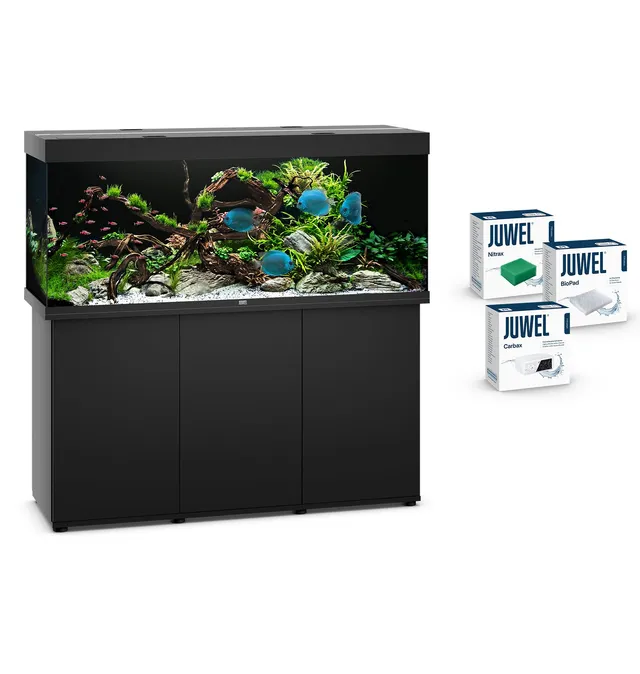 juwel-aquarium-rio-450-led-komplettaquarium-mit-sbx-unterschrank-450-liter-schwa image 1